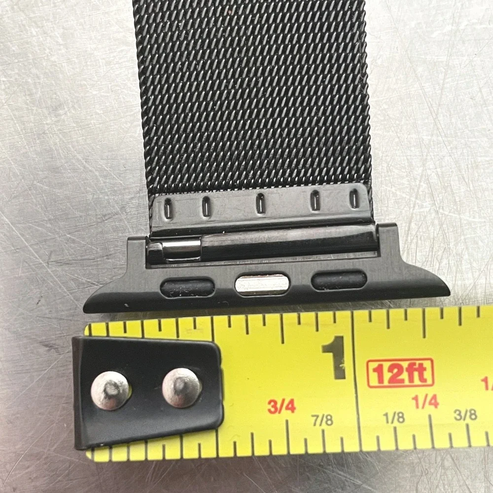 Black Stainless Steel Mesh Watch Band for Apple Watch 38/40/41mm Milanese Loop